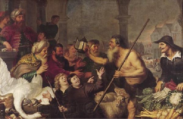 Cornelis de Vos Diogenes searches for a man Norge oil painting art